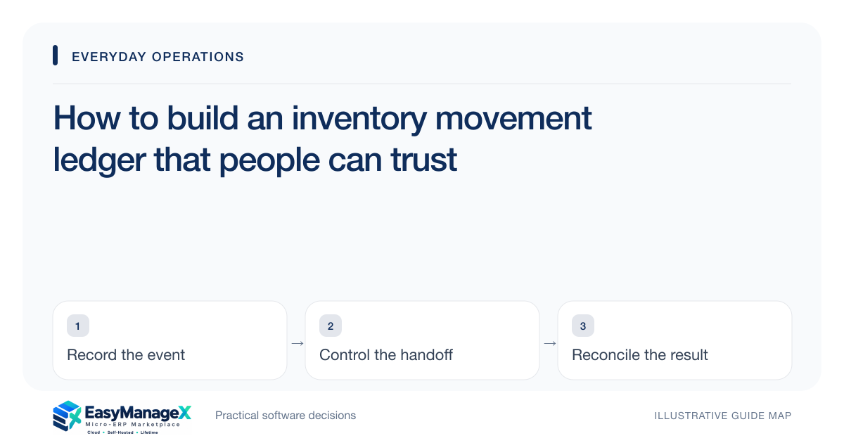 Guide map: How to build an inventory movement ledger that people can trust